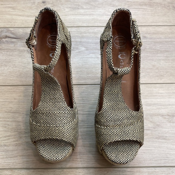 Jeffrey Campbell | Foxy Espadrille | Tweed Jute Platform Heels - Picture 4 of 11
